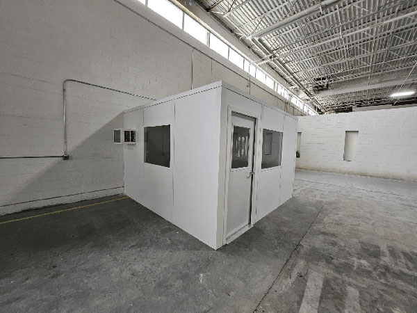 small in-plant office in warehouse